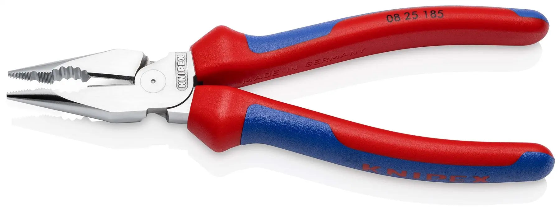 Knipex Needle Nose Combination Pliers 185mm Multi Component Grips Chrome 08 25 185  White Rose Tools