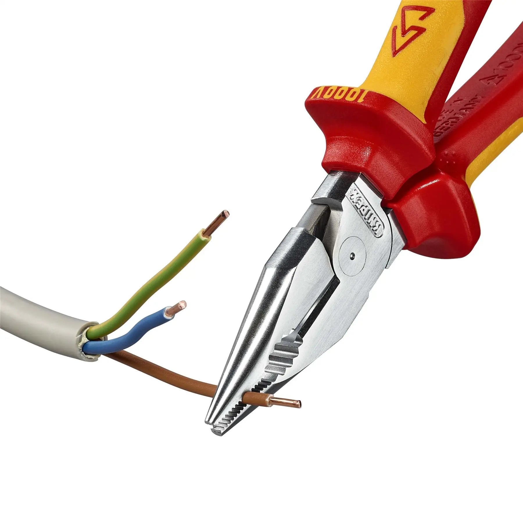 Knipex Needle Nose Combination Pliers 185mm VDE 1000V Multi Component Grips 08 26 185  White Rose Tools