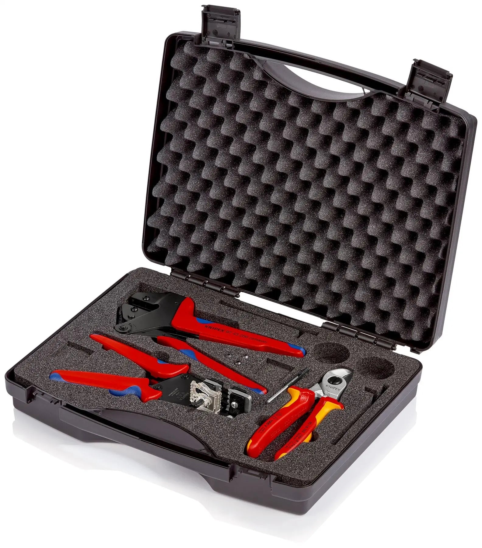 Knipex Photovoltaics Tool Case Set Insulation Stripper Cable Shears Crimp System Pliers 97 91 01  White Rose Tools