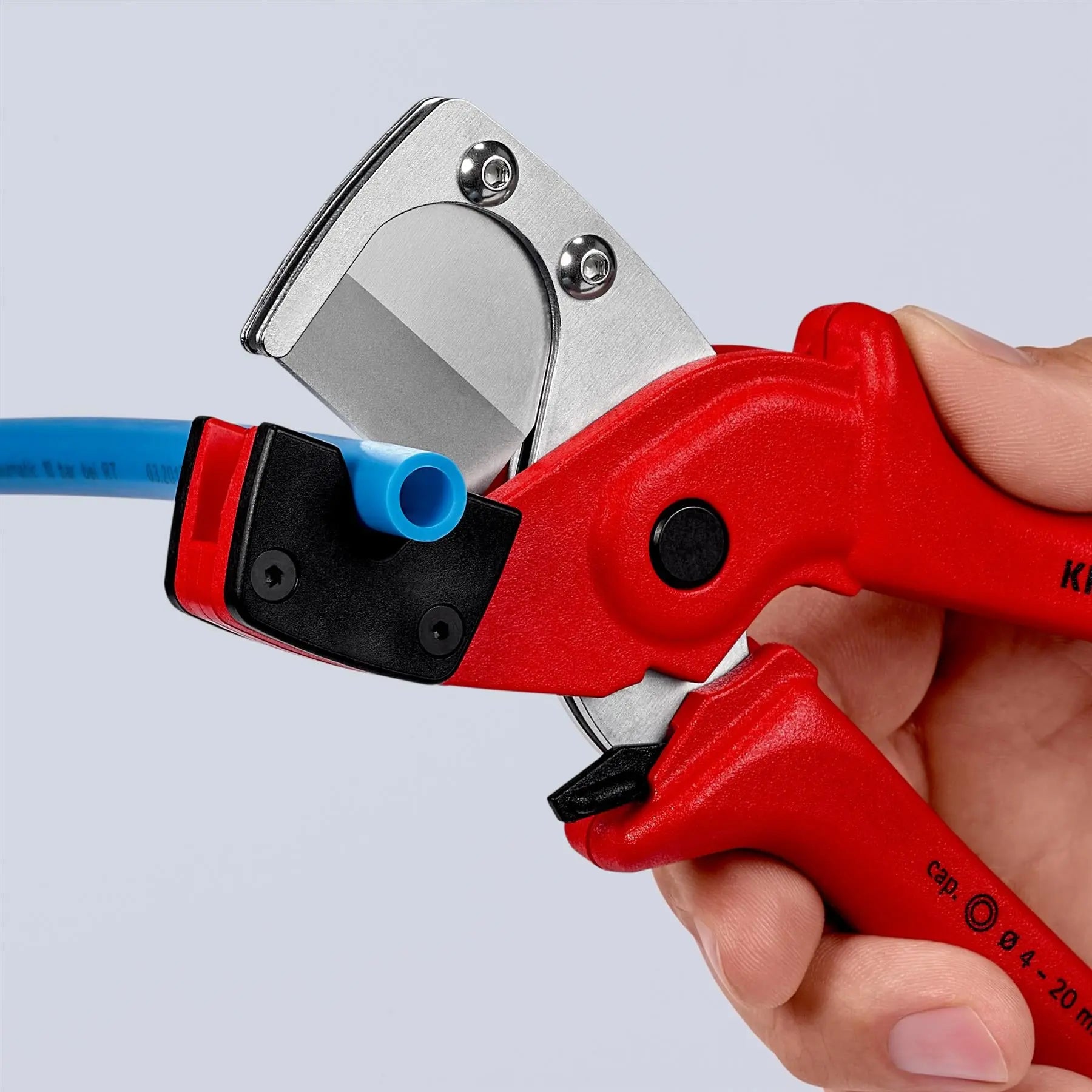 Knipex Pipe Cutters Cutting Pliers for Multilayer and Pnuematic Hoses 4-20mm Capacity 90 10 185 SB  White Rose Tools