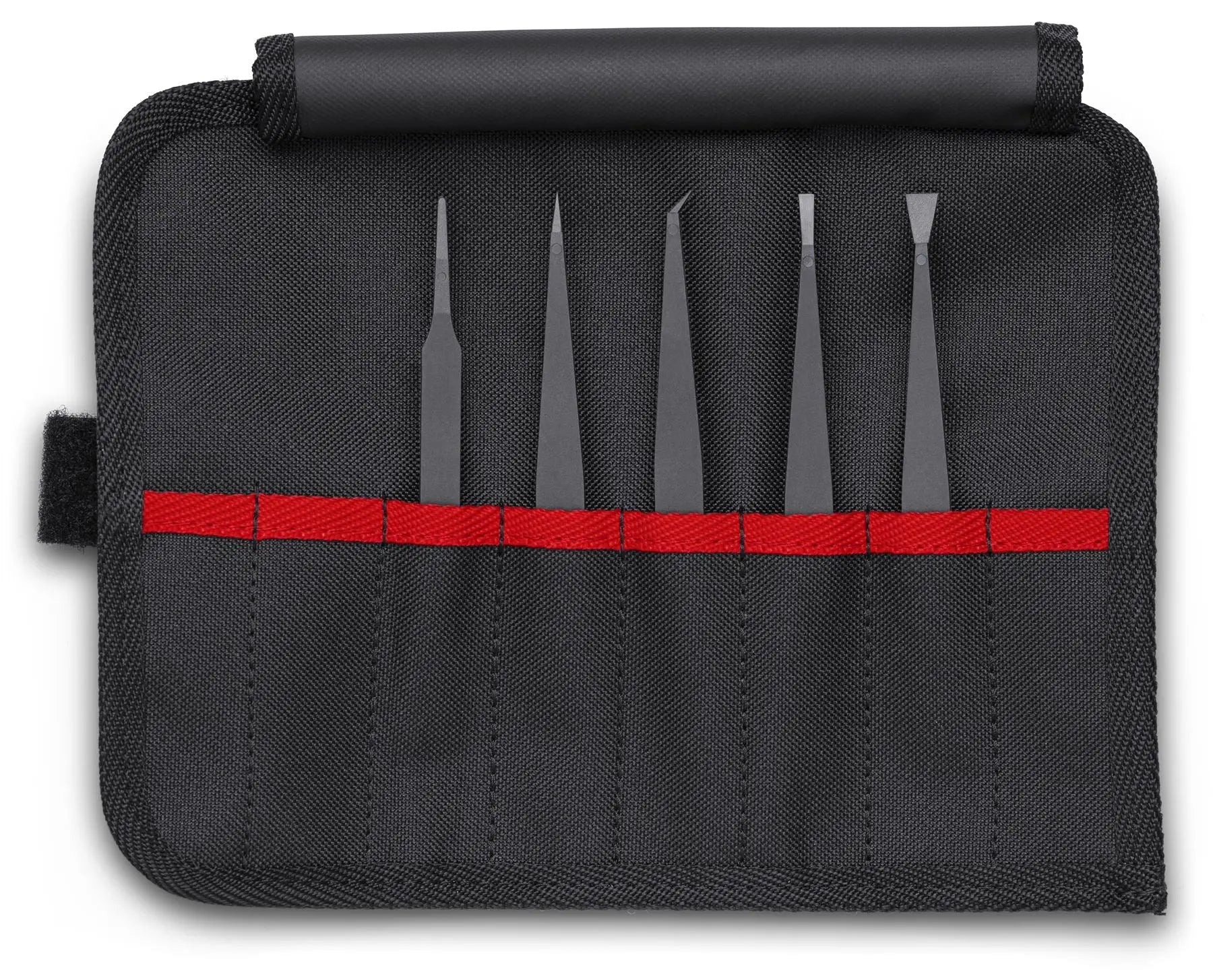 Knipex Plastic Tweezers Set ESD 5 Pieces in Tool Roll 