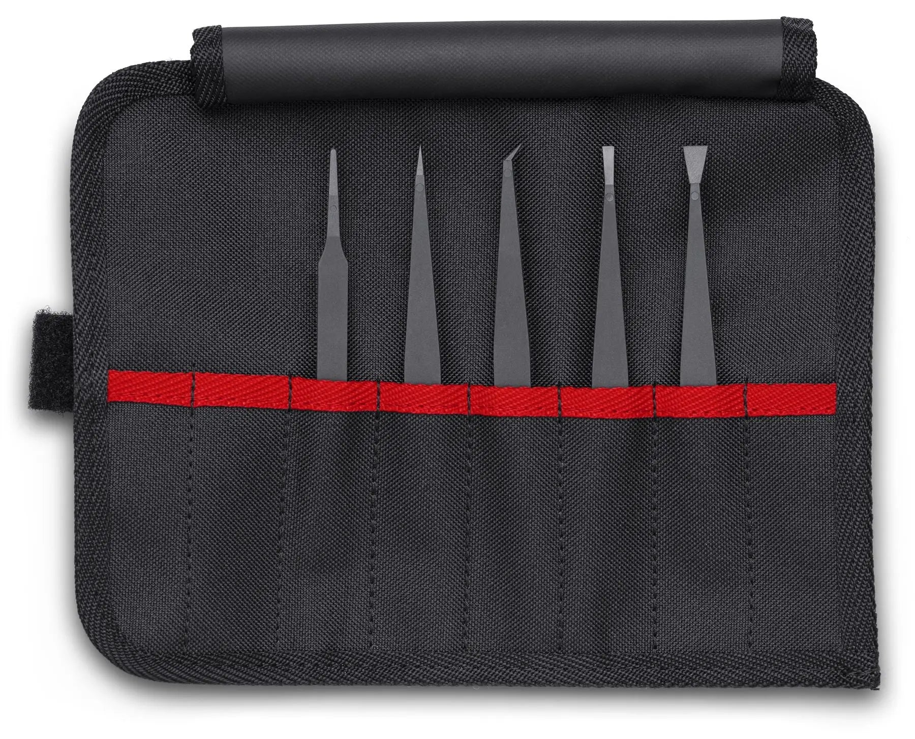 Knipex Plastic Tweezers Set ESD 5 Pieces in Tool Roll 