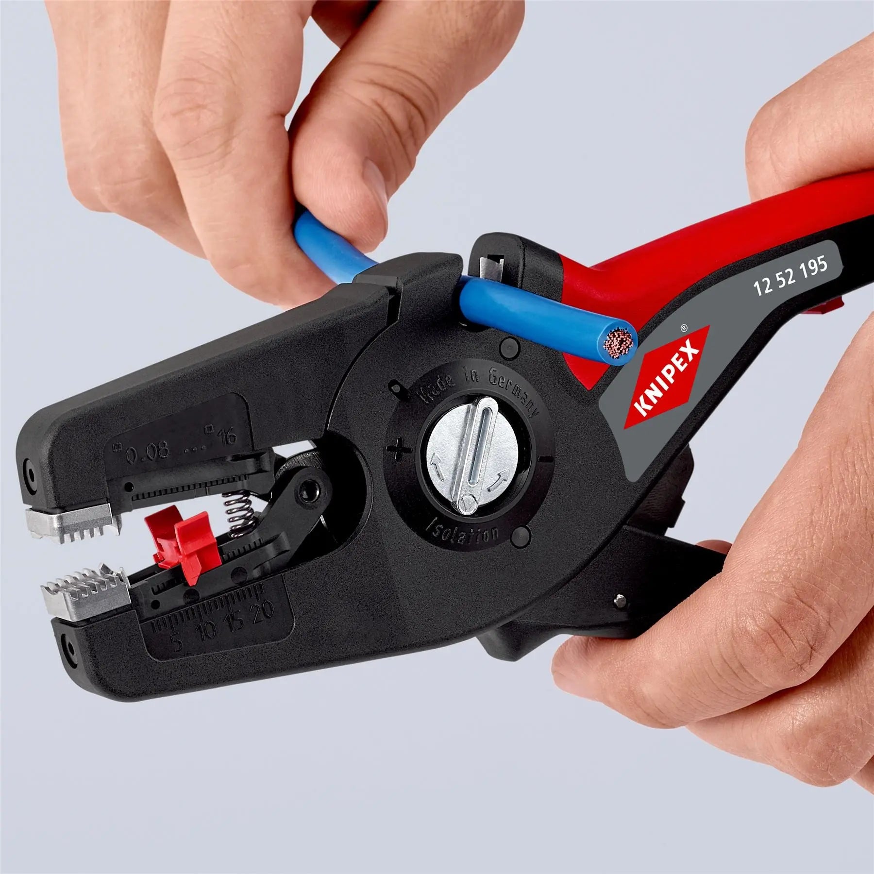 Knipex PreciStrip 16 Automatic Insulation Stripper 195mm Wire Stripping Pliers 12 52 195 SB  White Rose Tools