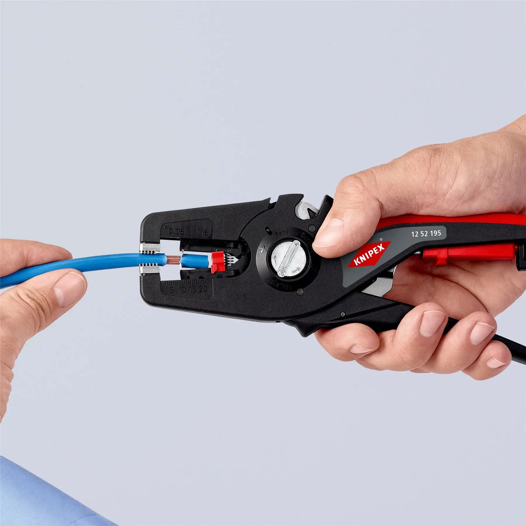 Knipex PreciStrip 16 Automatic Insulation Stripper 195mm Wire Stripping Pliers 12 52 195 SB  White Rose Tools