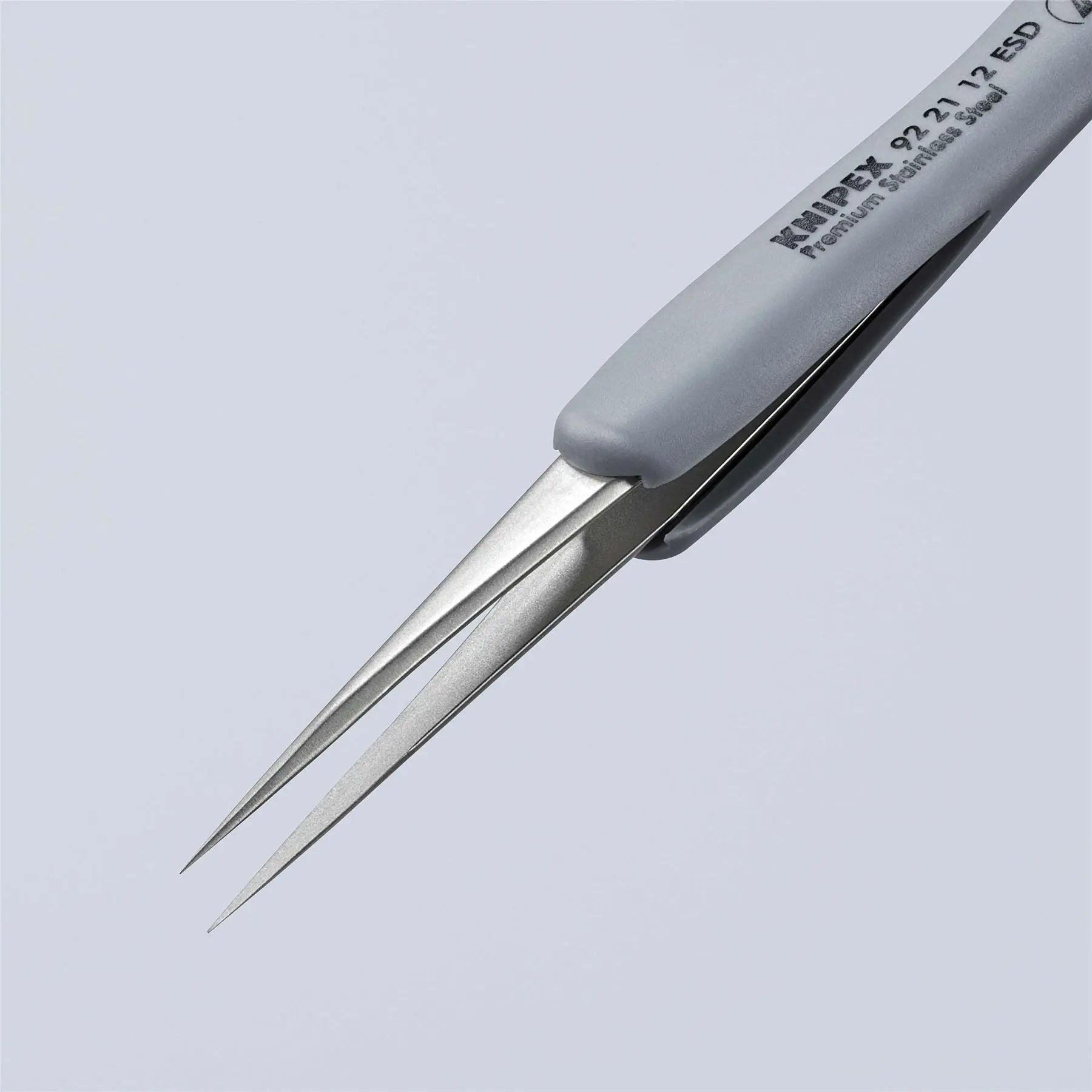 Knipex Precision Tweezers with Rubber Handles ESD Smooth Gripping Surfaces 92 21 12 ESD  White Rose Tools