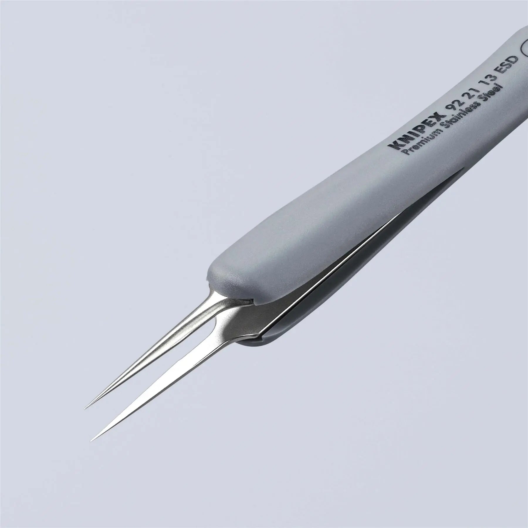 Knipex Precision Tweezers with Rubber Handles ESD Smooth Gripping Surfaces 92 21 13 ESD  White Rose Tools
