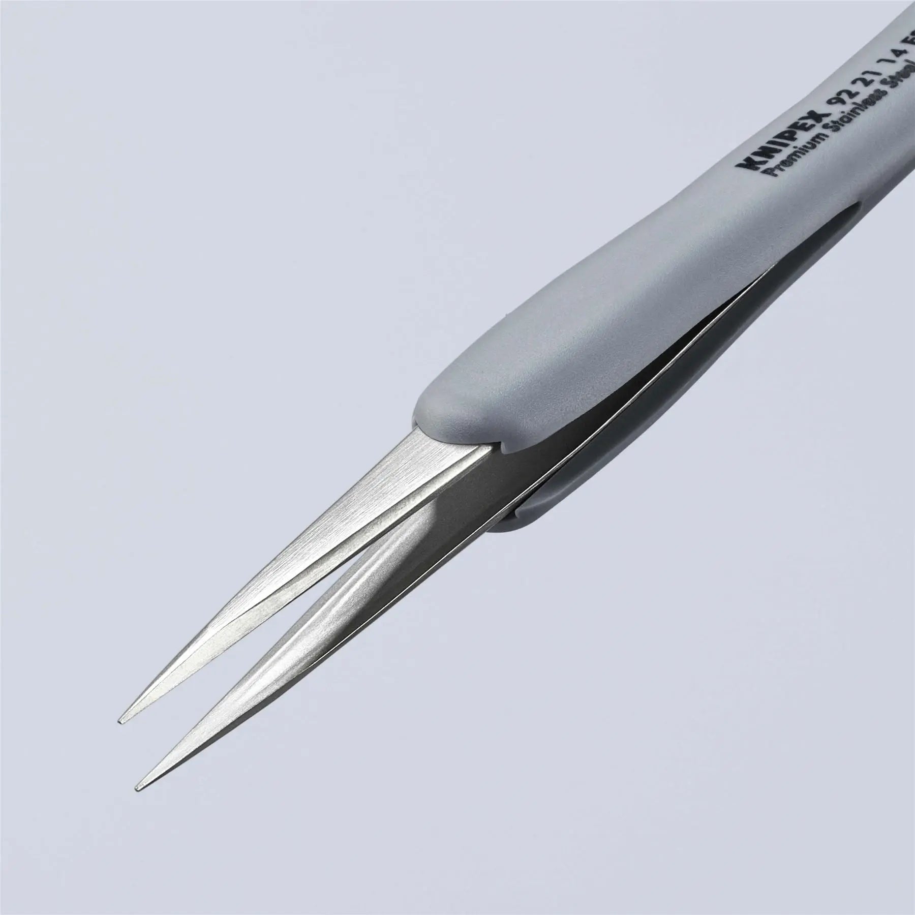 Knipex Precision Tweezers with Rubber Handles ESD Smooth Gripping Surfaces 92 21 14 ESD  White Rose Tools