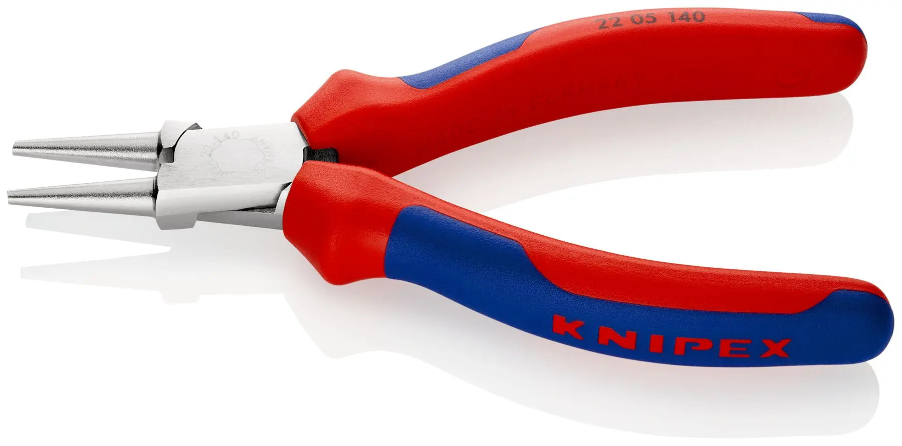 Knipex Round Nose Pliers 140mm Multi Component Grips 22 05 140 