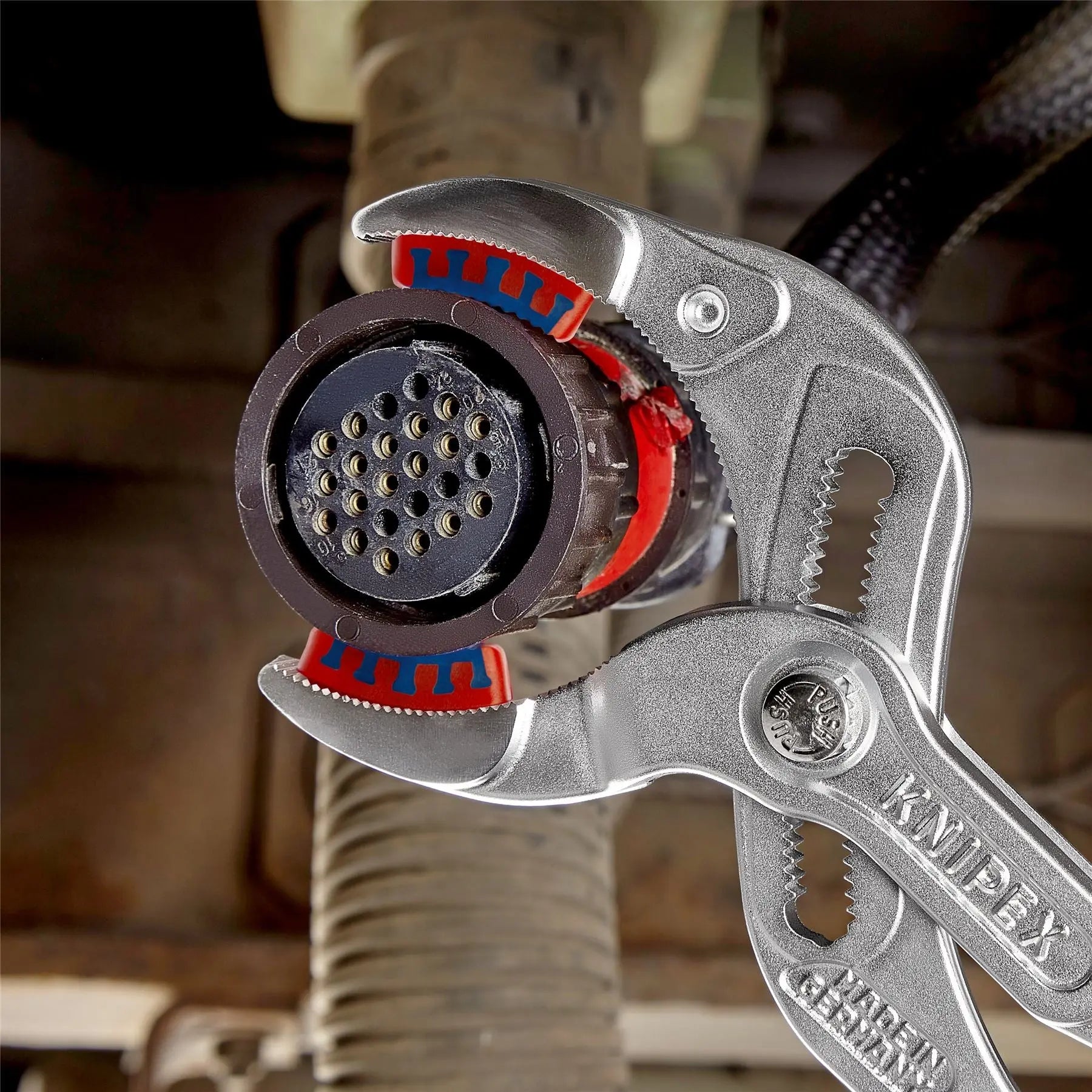 Knipex Siphon and Connector Pliers SpeedGrip Chrome Plated Plastic Jaws 250mm 81 13 250 