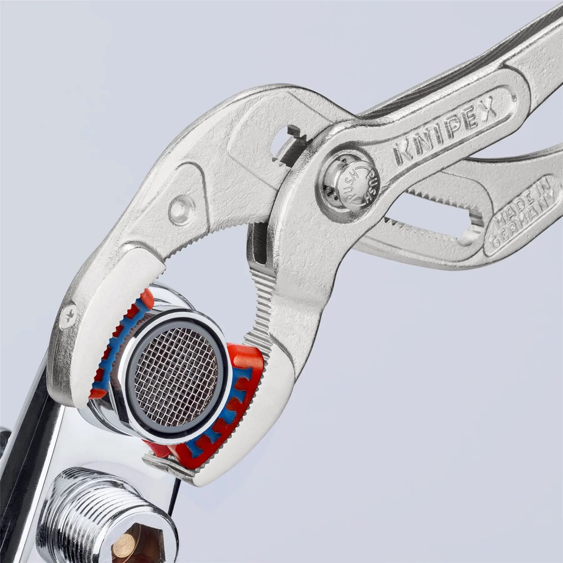 Knipex Siphon and Connector Pliers SpeedGrip Chrome Plated Plastic Jaws 250mm 81 13 250 