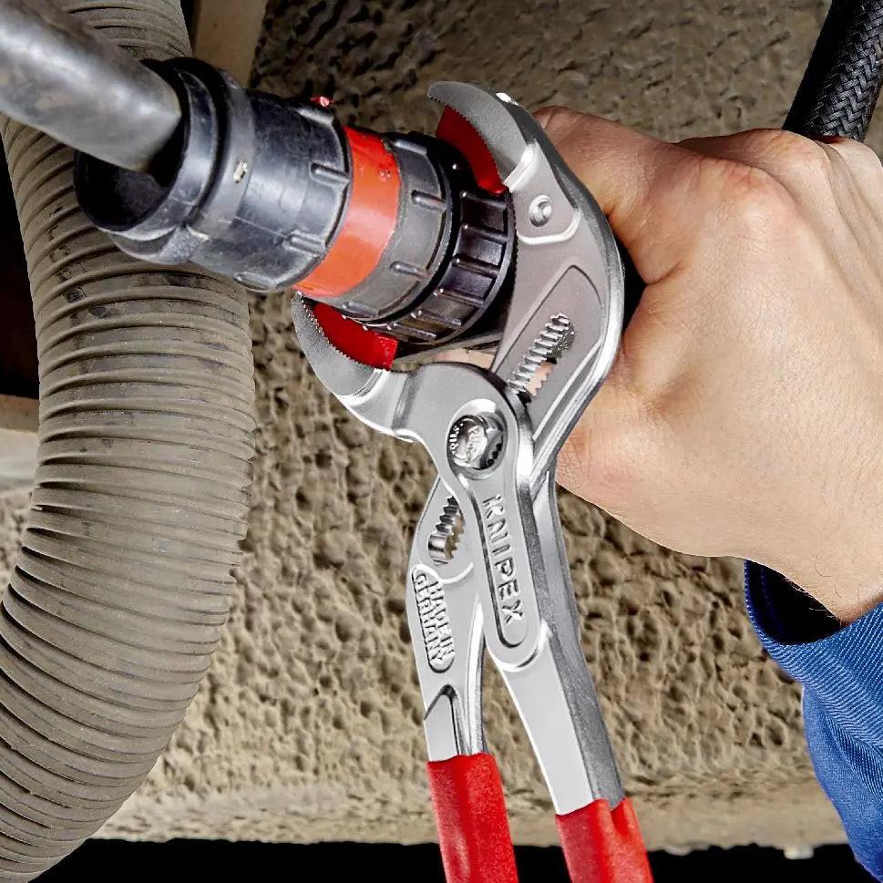 Knipex Siphon and Connector Pliers SpeedGrip Chrome Plated Plastic Jaws 250mm 81 13 250 