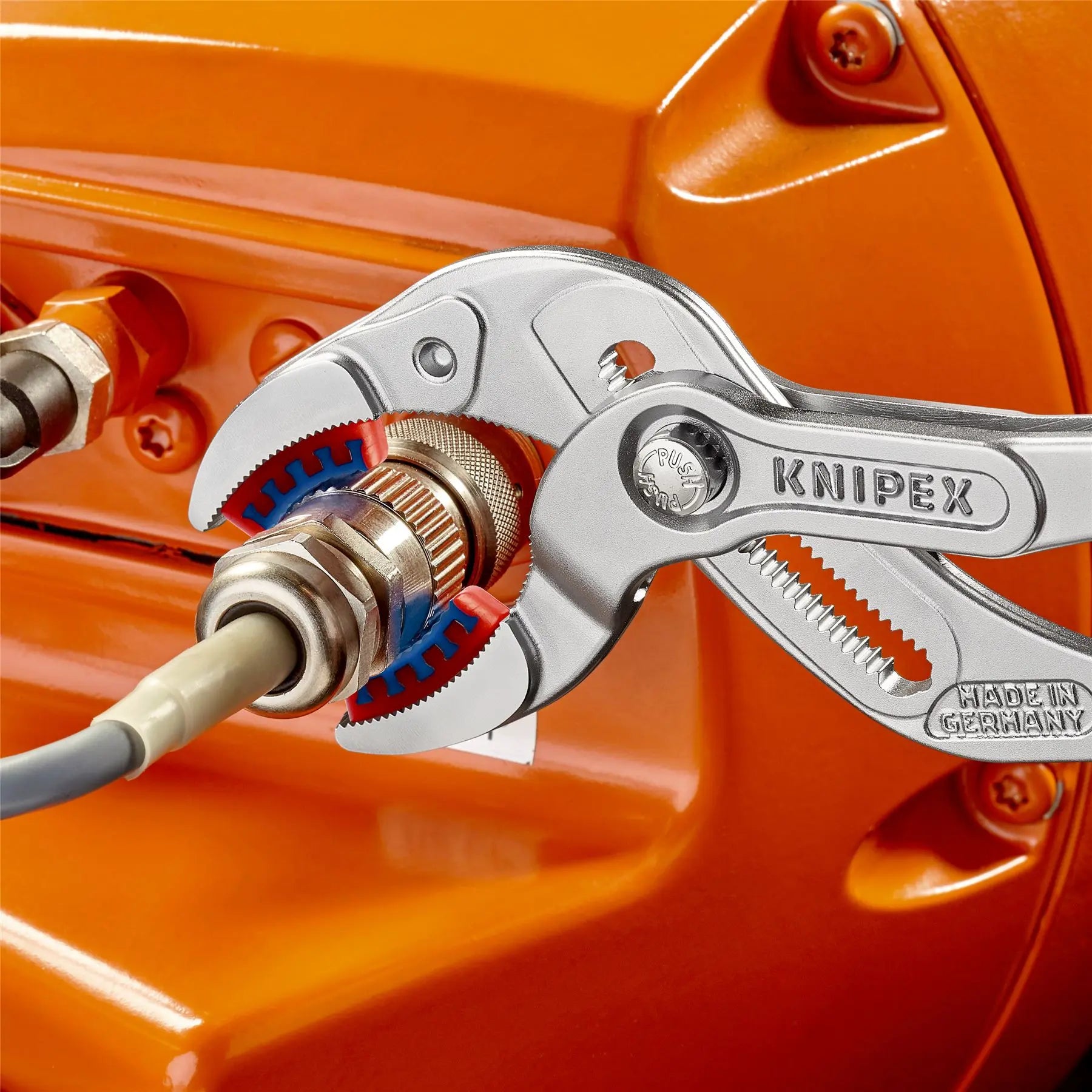 Knipex Siphon and Connector Pliers SpeedGrip Chrome Plated Plastic Jaws 250mm 81 13 250 