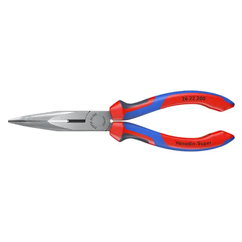 Knipex Snipe Nose Side Cutting Pliers 200mm Multi Component Grips Stork Beak 26 22 200  White Rose Tools