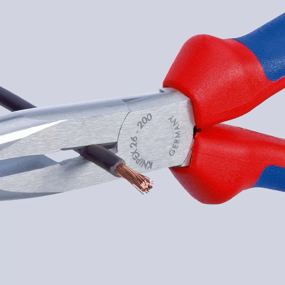 Knipex Snipe Nose Side Cutting Pliers 200mm Multi Component Grips Stork Beak 26 22 200 
