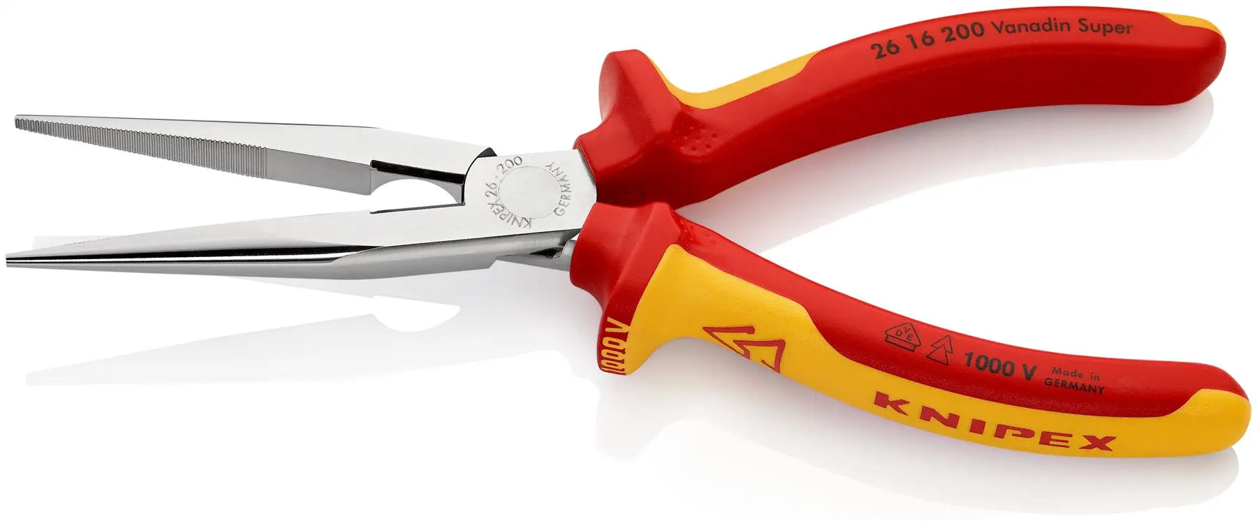 Knipex Snipe Nose Side Cutting Pliers 200mm VDE Insulated 26 16 200 