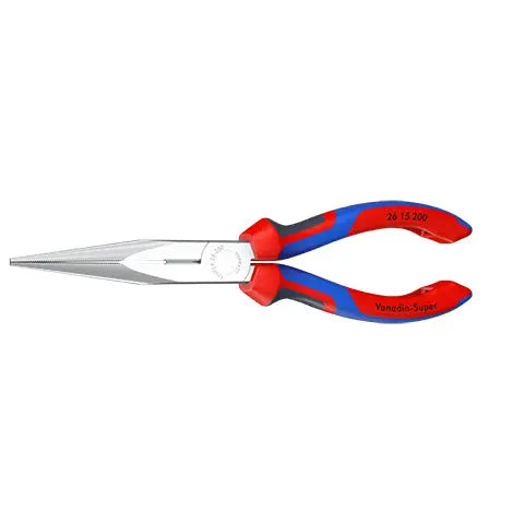 Knipex Snipe Nose Side Cutting Pliers Chrome 200mm Stork Beak Plier Multi Component Grips 26 15 200  White Rose Tools
