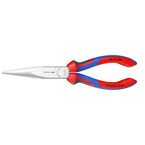 Knipex Snipe Nose Side Cutting Pliers Chrome 200mm Stork Beak Plier Multi Component Grips 26 15 200  White Rose Tools