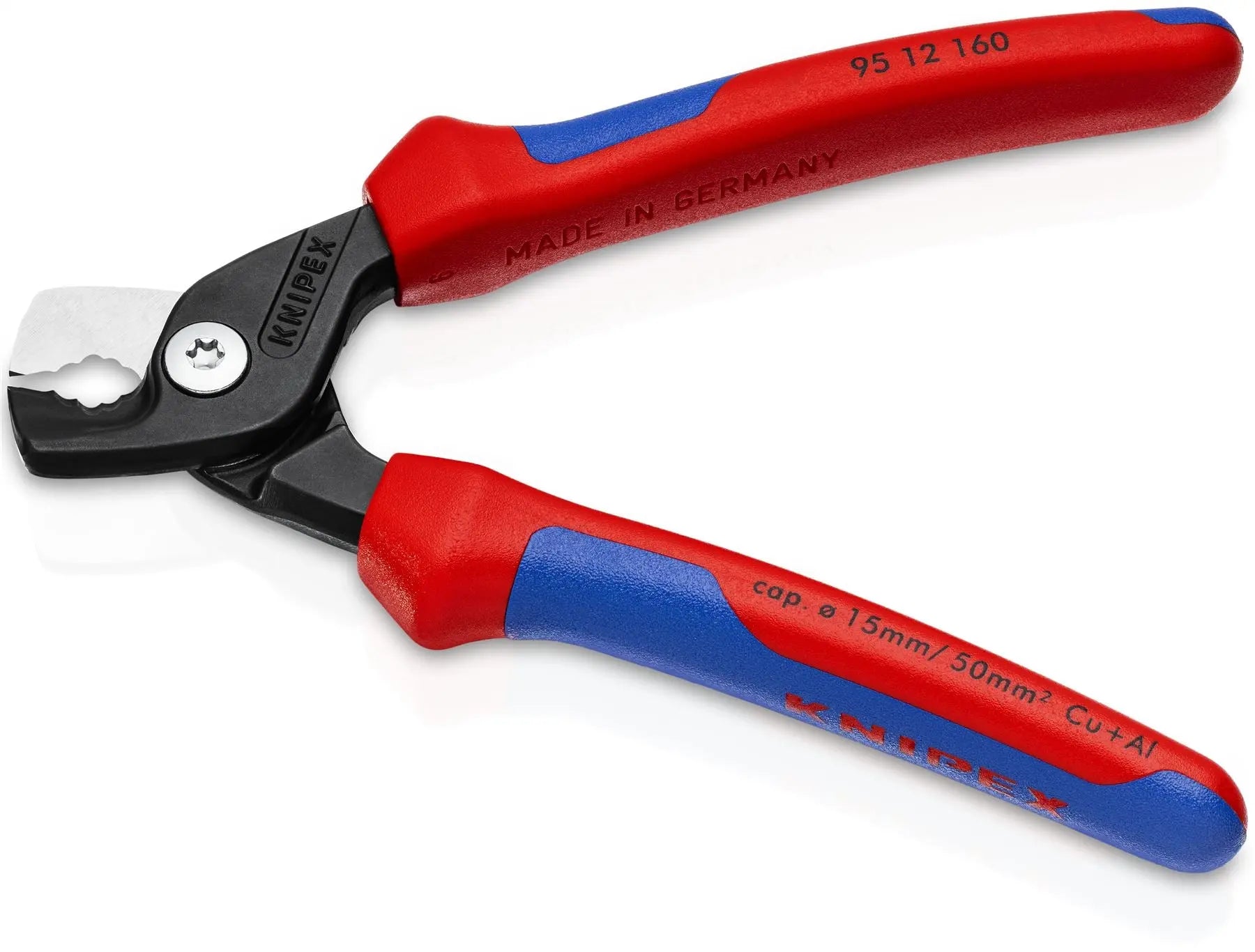 Knipex StepCut Cable Shears 160mm Multi Component Grips 95 12 160 