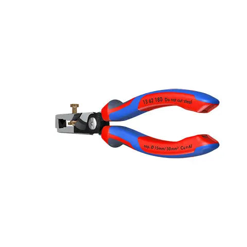Knipex StriX Insulation Wire Stippiers with Cable Shears 180mm Multi Component Grips 13 62 180  White Rose Tools