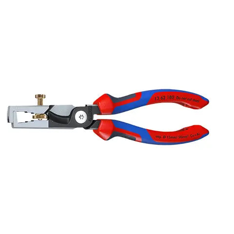 Knipex StriX Insulation Wire Stippiers with Cable Shears 180mm Multi Component Grips 13 62 180  White Rose Tools