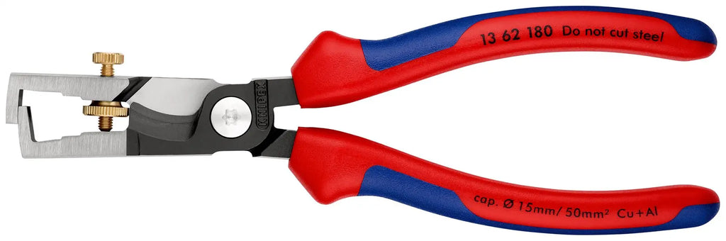 Knipex StriX Insulation Wire Stippiers with Cable Shears 180mm Multi Component Grips 13 62 180 