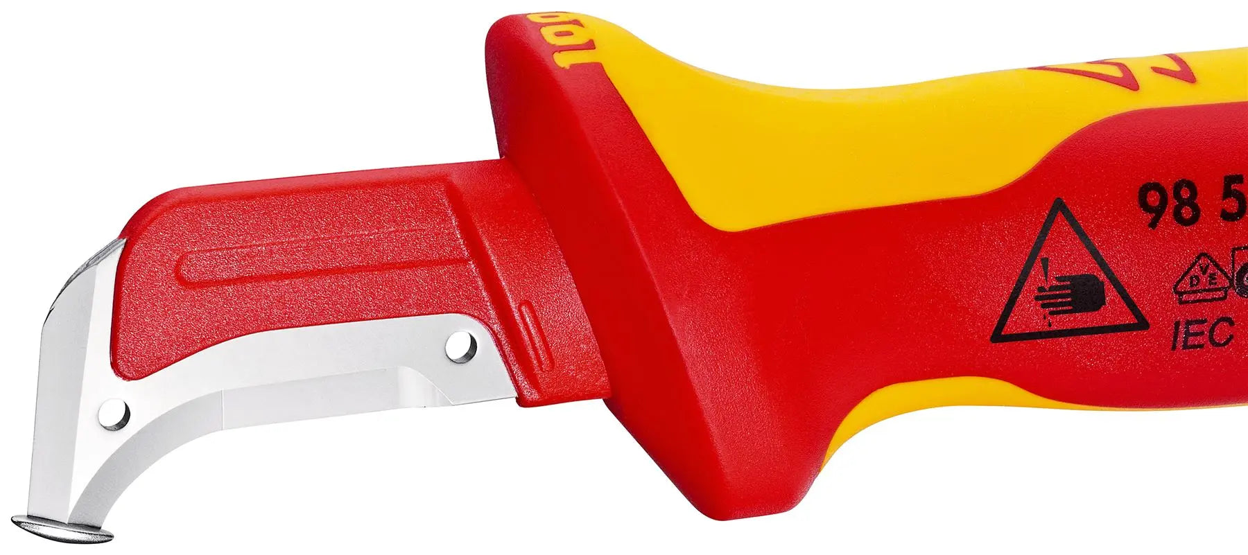 Knipex Stripping Knife with Guide Shoe VDE Insulated 1000V 38mm Blade Length 180mm 98 55 SB 