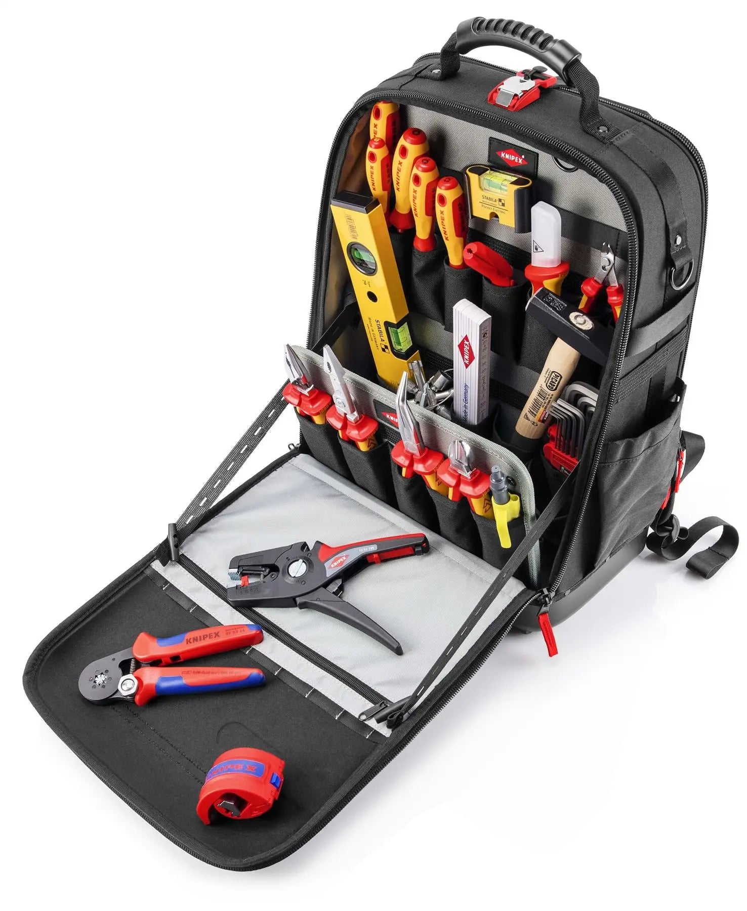 Knipex Tool Backpack Bag Modular X18 Electro 22 Piece Kit 00 21 50 E  White Rose Tools