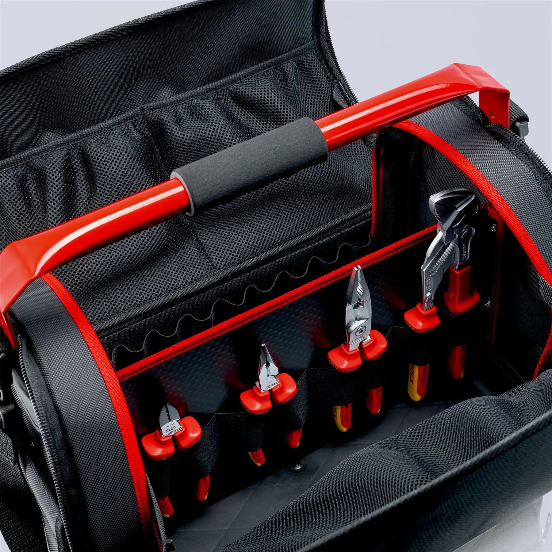 Knipex Tool Bag LightPack Empty Shoulder Strap Steel Handle with Softgrip 00 21 08 LE  White Rose Tools