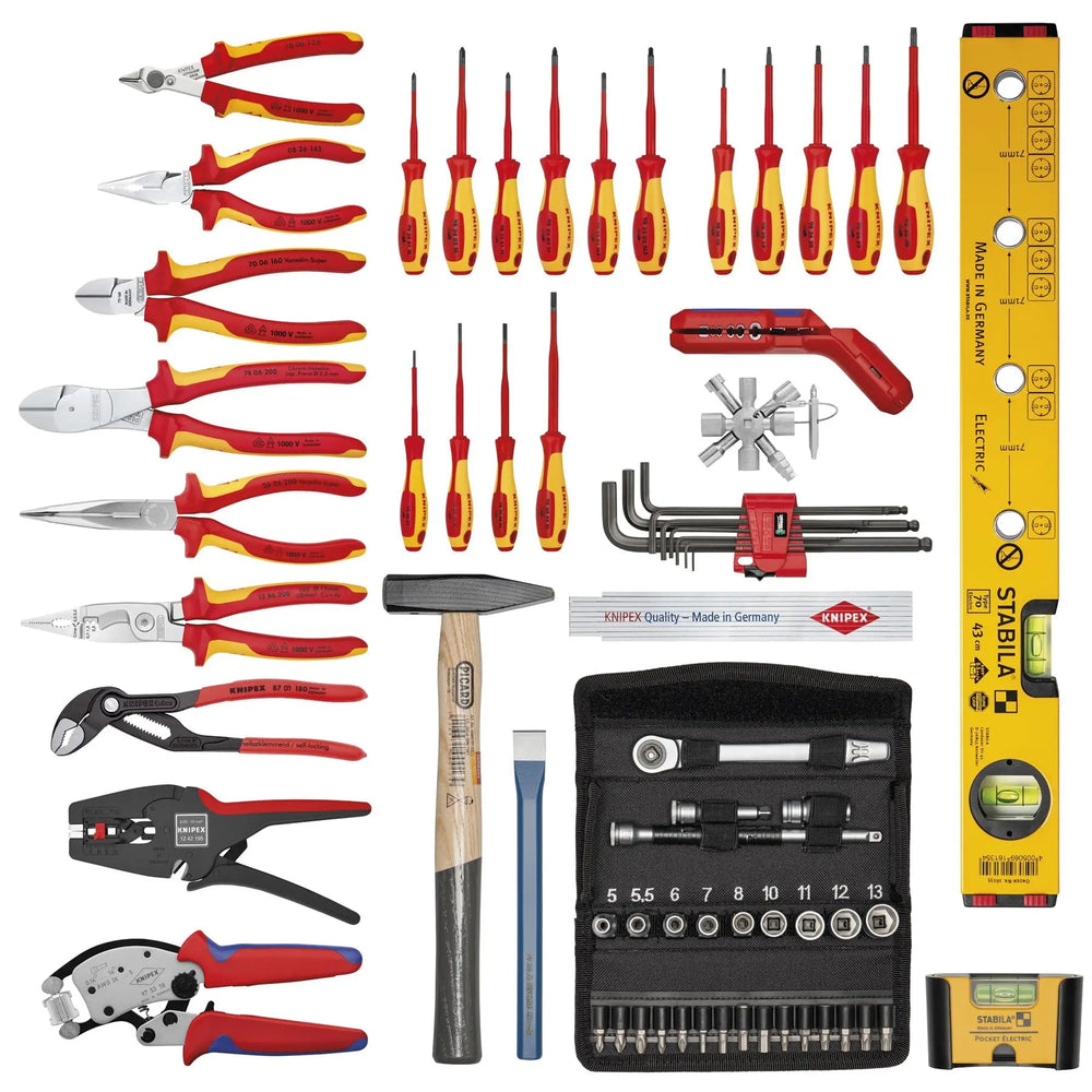 Knipex Tool Case BIG Basic Move ElectricPlus 68 Pieces with Wera
