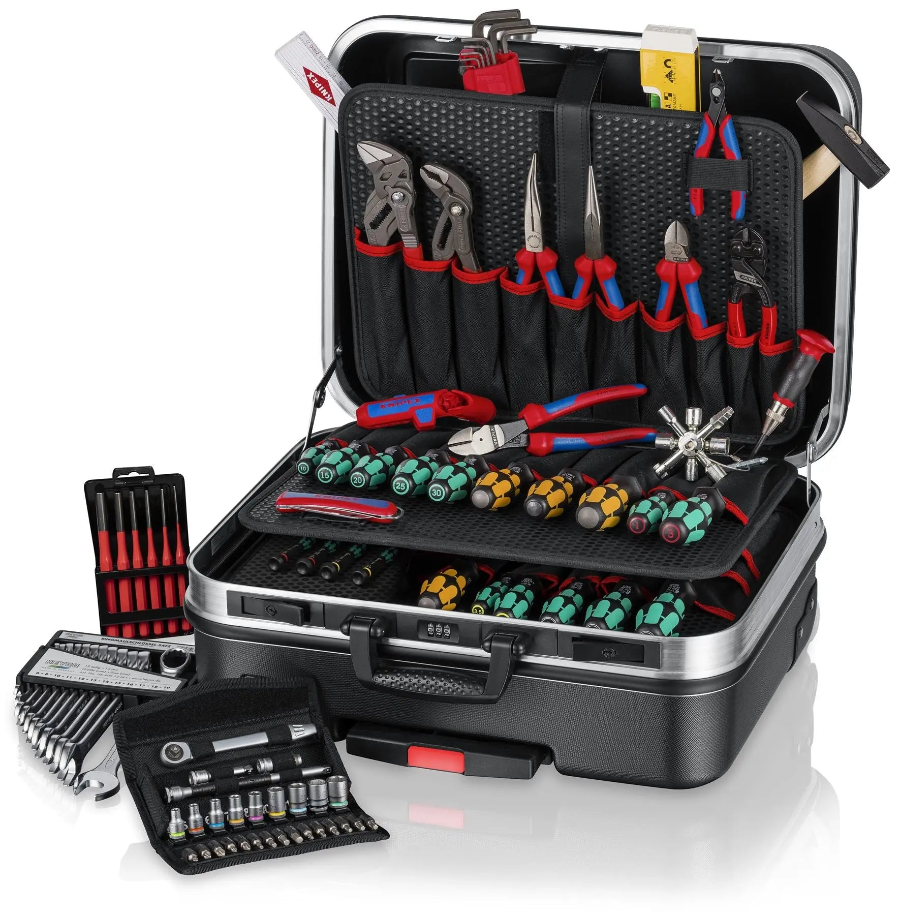 Knipex Tool Case BIG Basic Move Mechanic 79 Pieces with Wera Screwdrivers 00 21 06 M 
