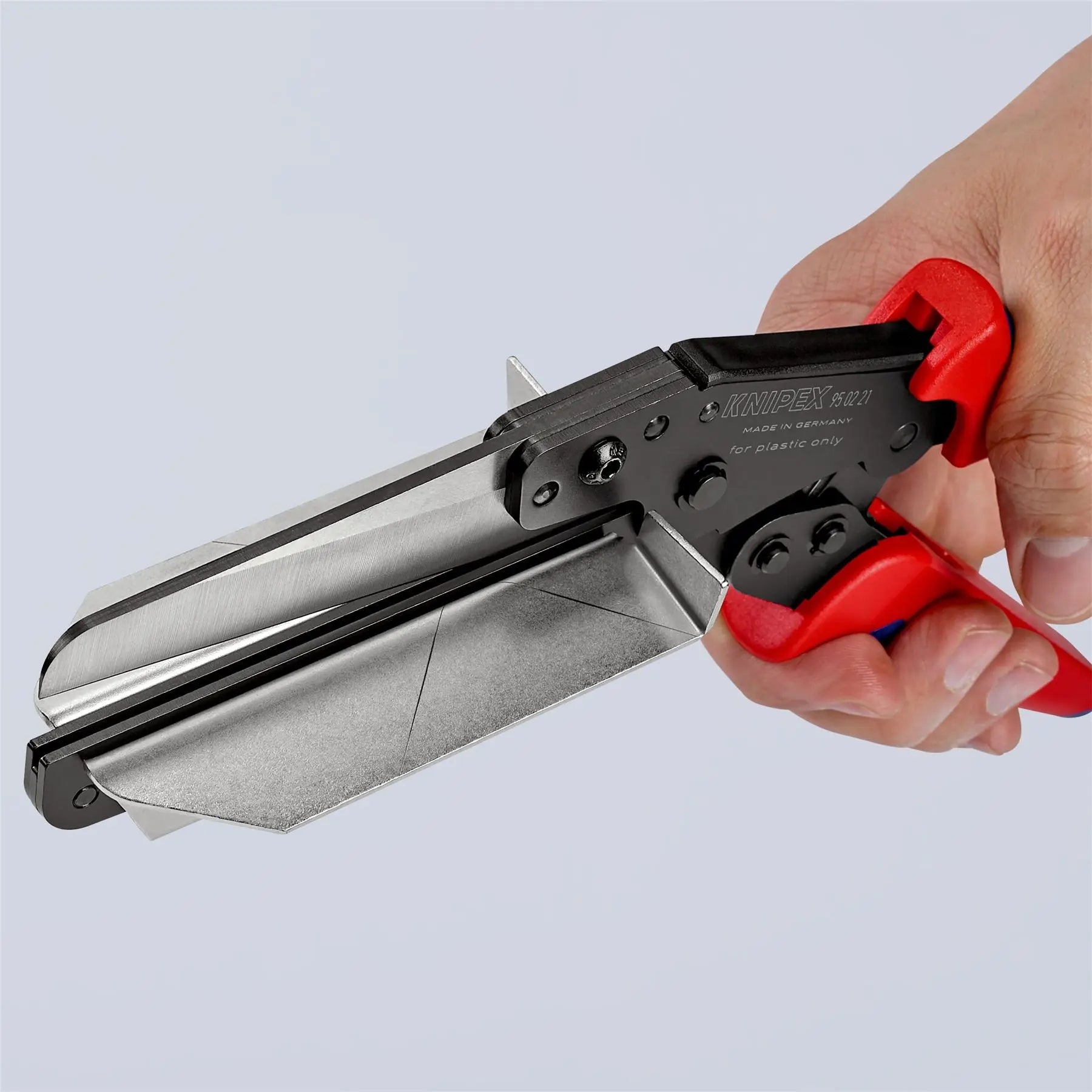 Knipex Vinyl Cutting Shears for Cable Duct Multi Component Grips 110mm Blade Length 95 02 21 