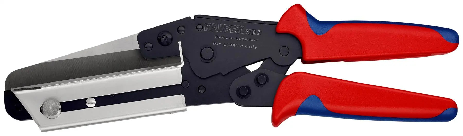 Knipex Vinyl Cutting Shears for Cable Duct Multi Component Grips 110mm Blade Length 95 02 21 