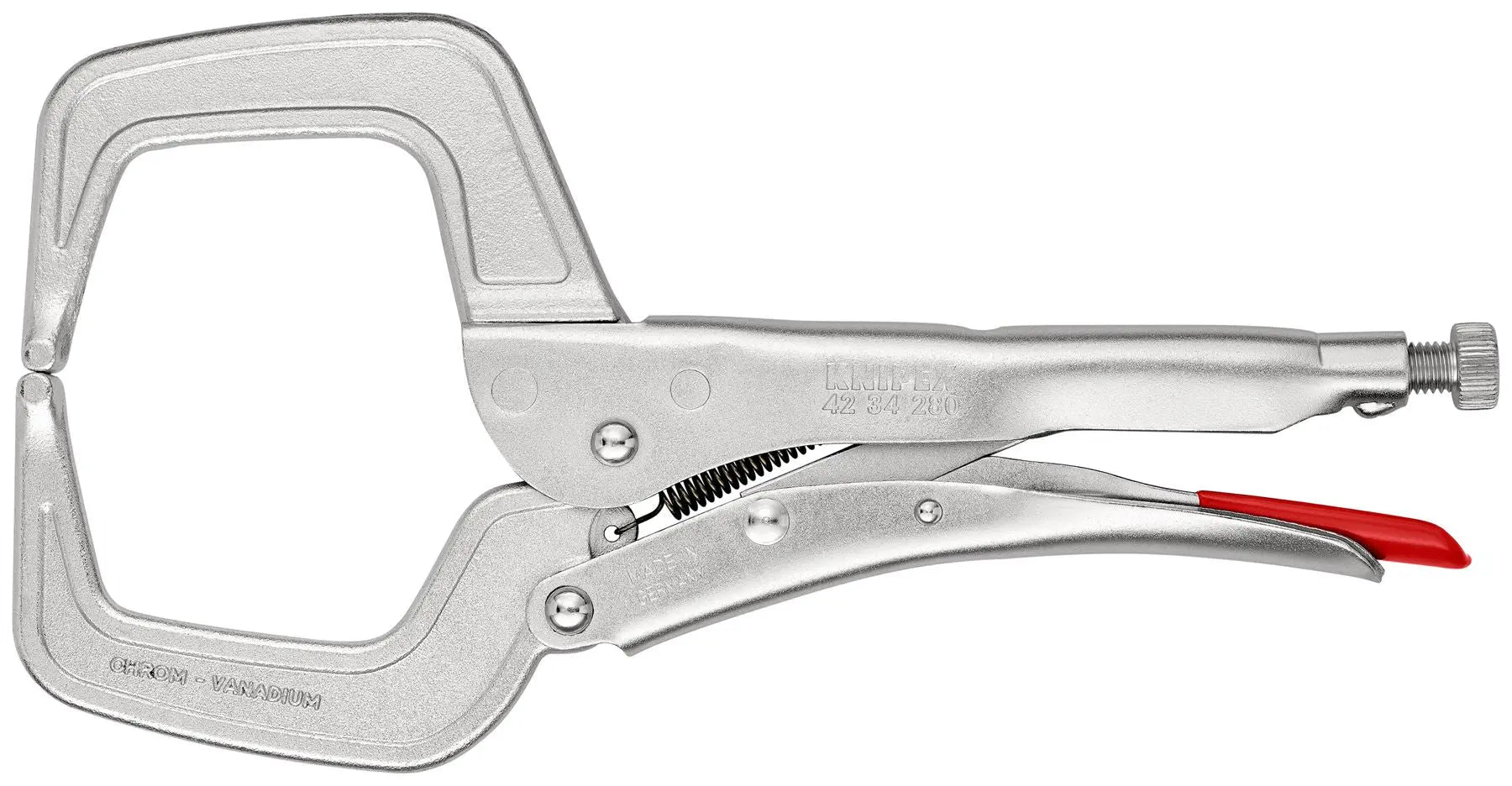 Knipex Welding Grip Locking Pliers C Clamp 280mm Galvanised 42 34 280  White Rose Tools