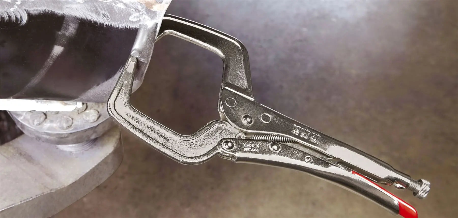 Knipex Welding Grip Locking Pliers C Clamp 280mm Galvanised 42 34 280  White Rose Tools
