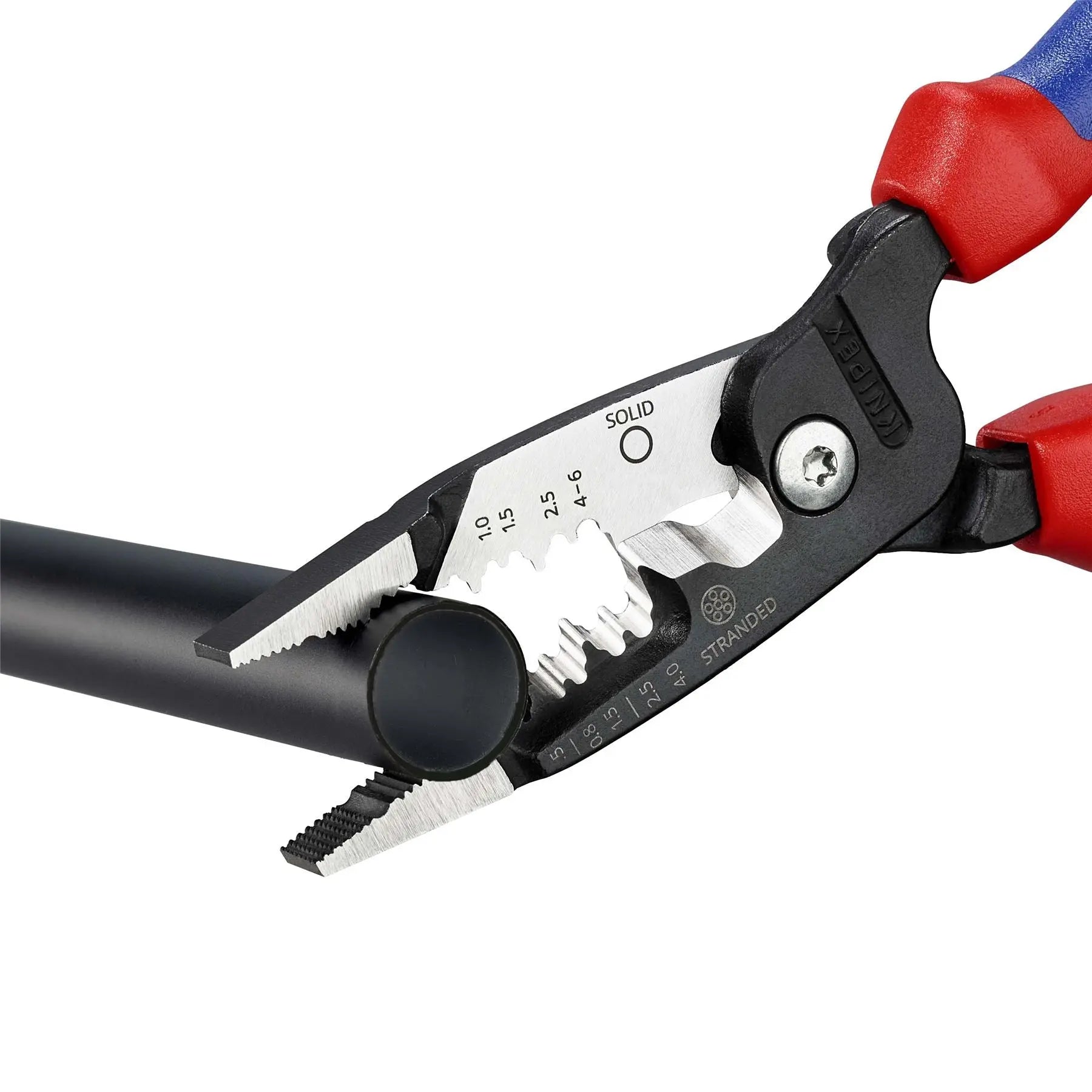 Knipex WireStripper Stripping Pliers 200mm Metric Version Multi Component Grips 13 72 200 ME  White Rose Tools