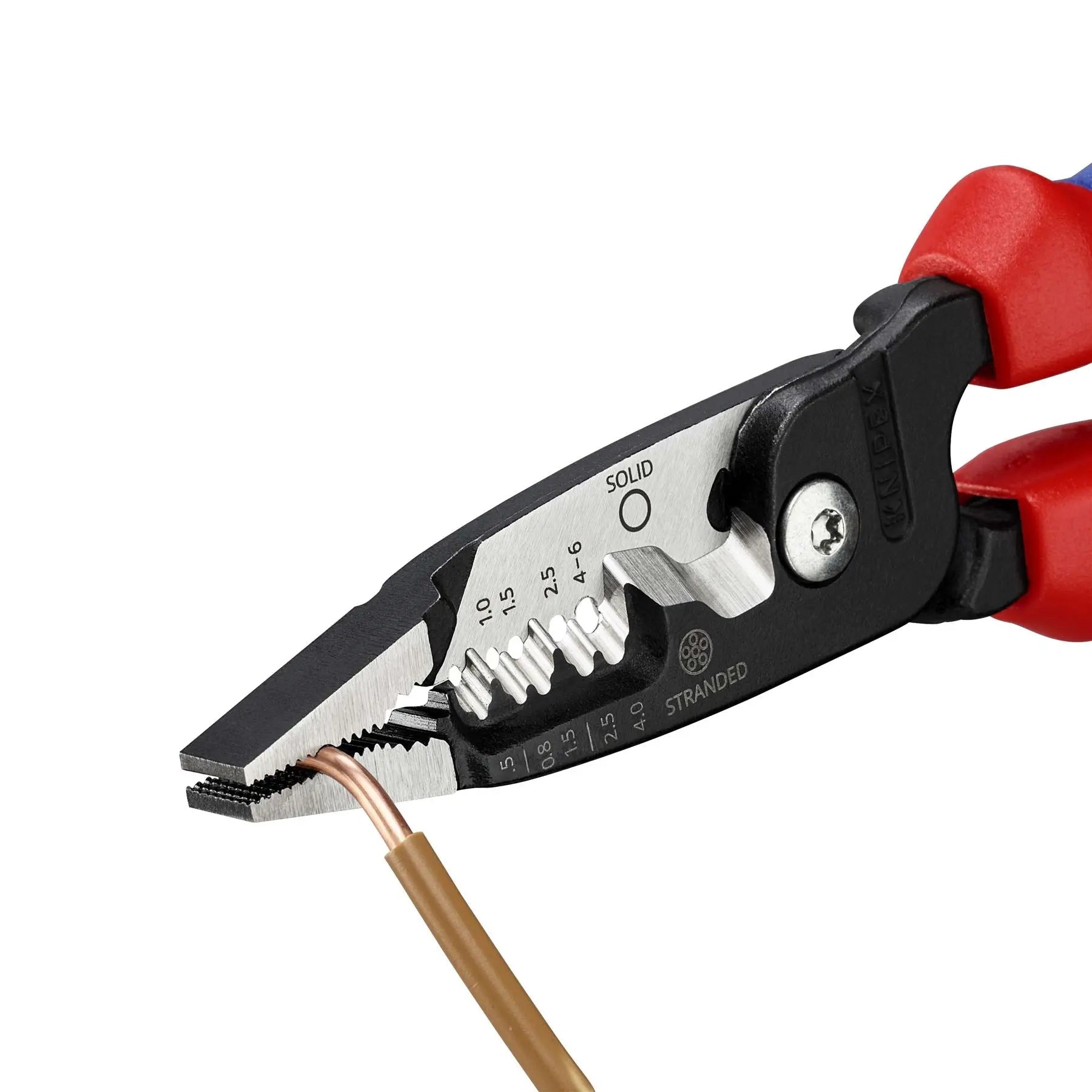 Knipex WireStripper Stripping Pliers 200mm Metric Version Multi Component Grips 13 72 200 ME  White Rose Tools