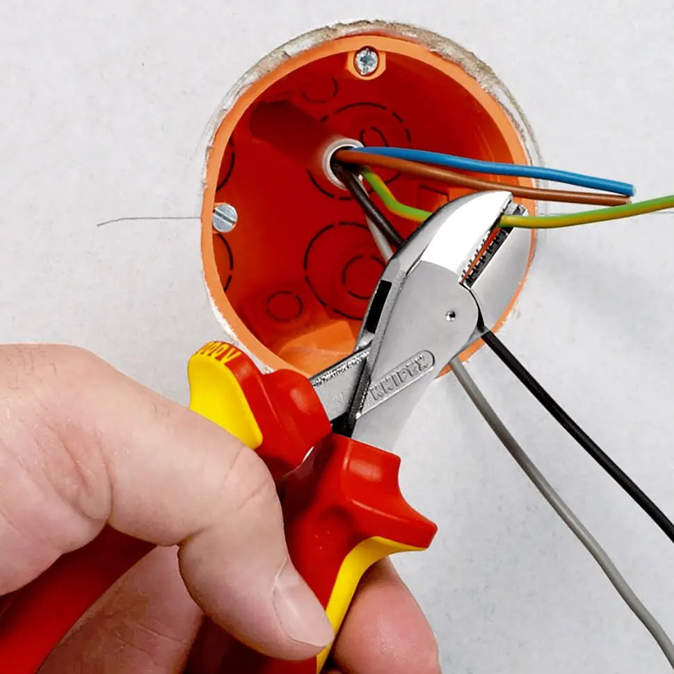 Knipex X-Cut Diagonal Side Cutting Pliers 160mm Tether Point VDE Tested 1000V Chrome Plated 73 06 160 T 