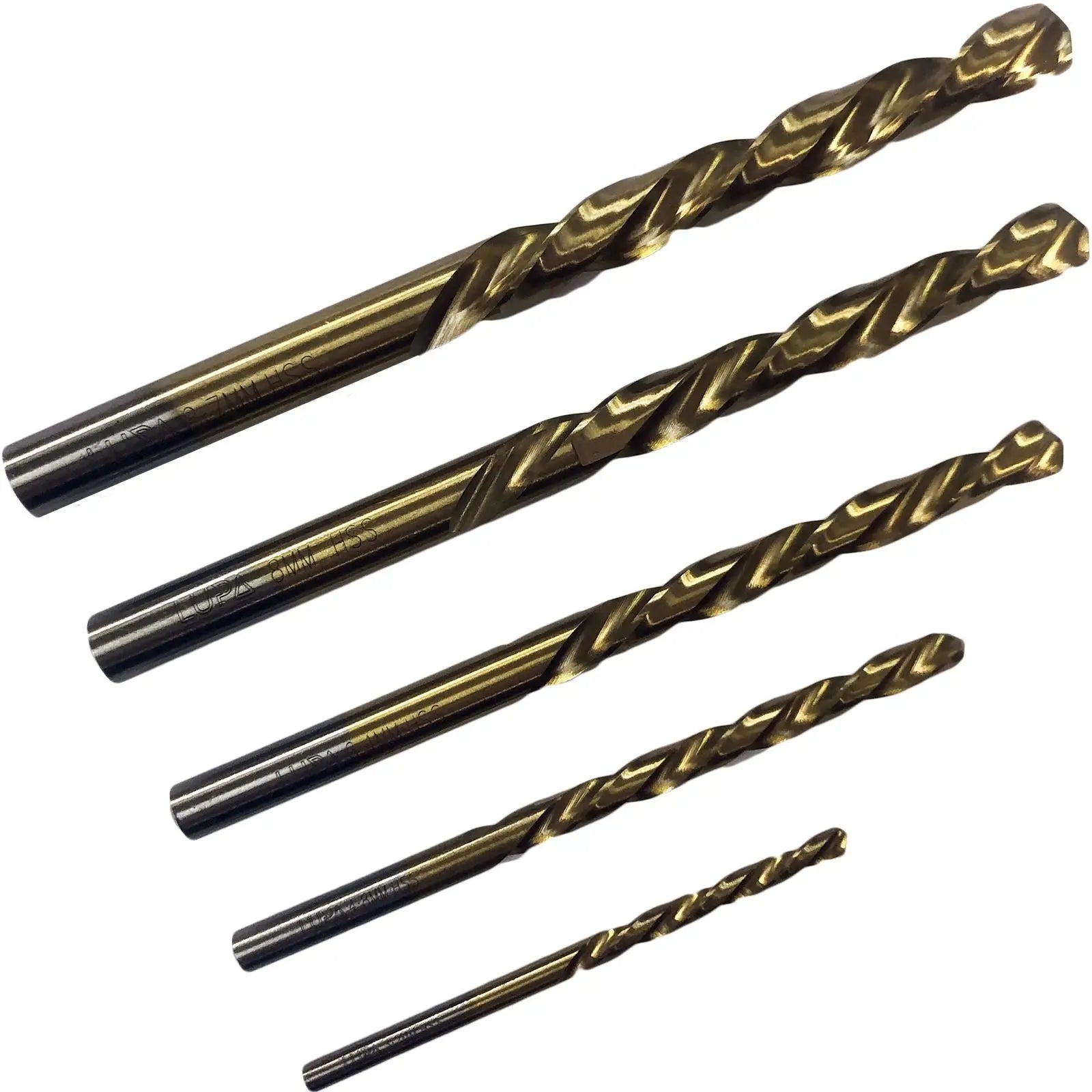 LUPA 5 Piece Left Hand Spiral Drill Bit Set Screw Stud Extraction Remover Removal 