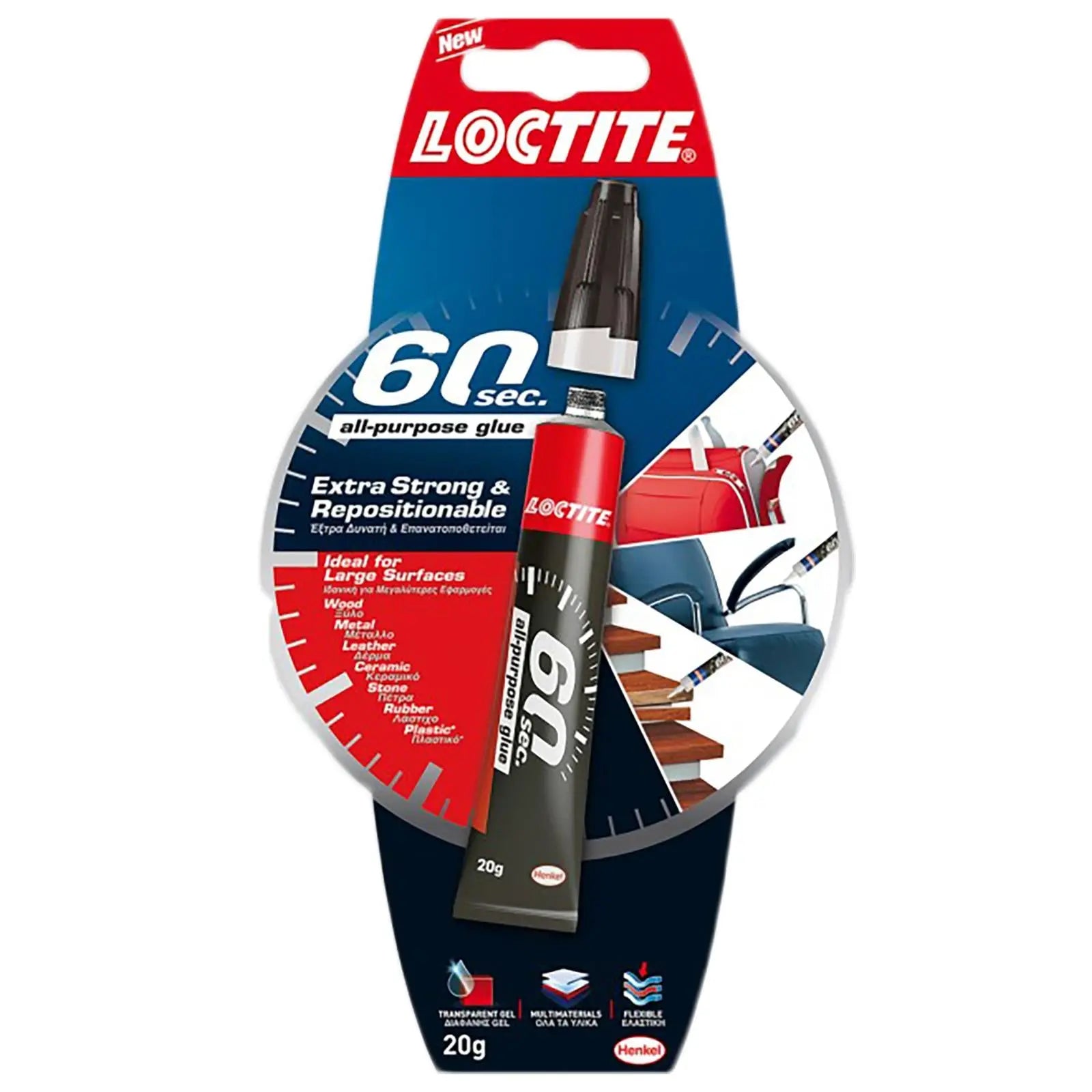 Loctite All Purpose Super Glue 60 Second 20g Colourless Ultra Thick Gel Formula 