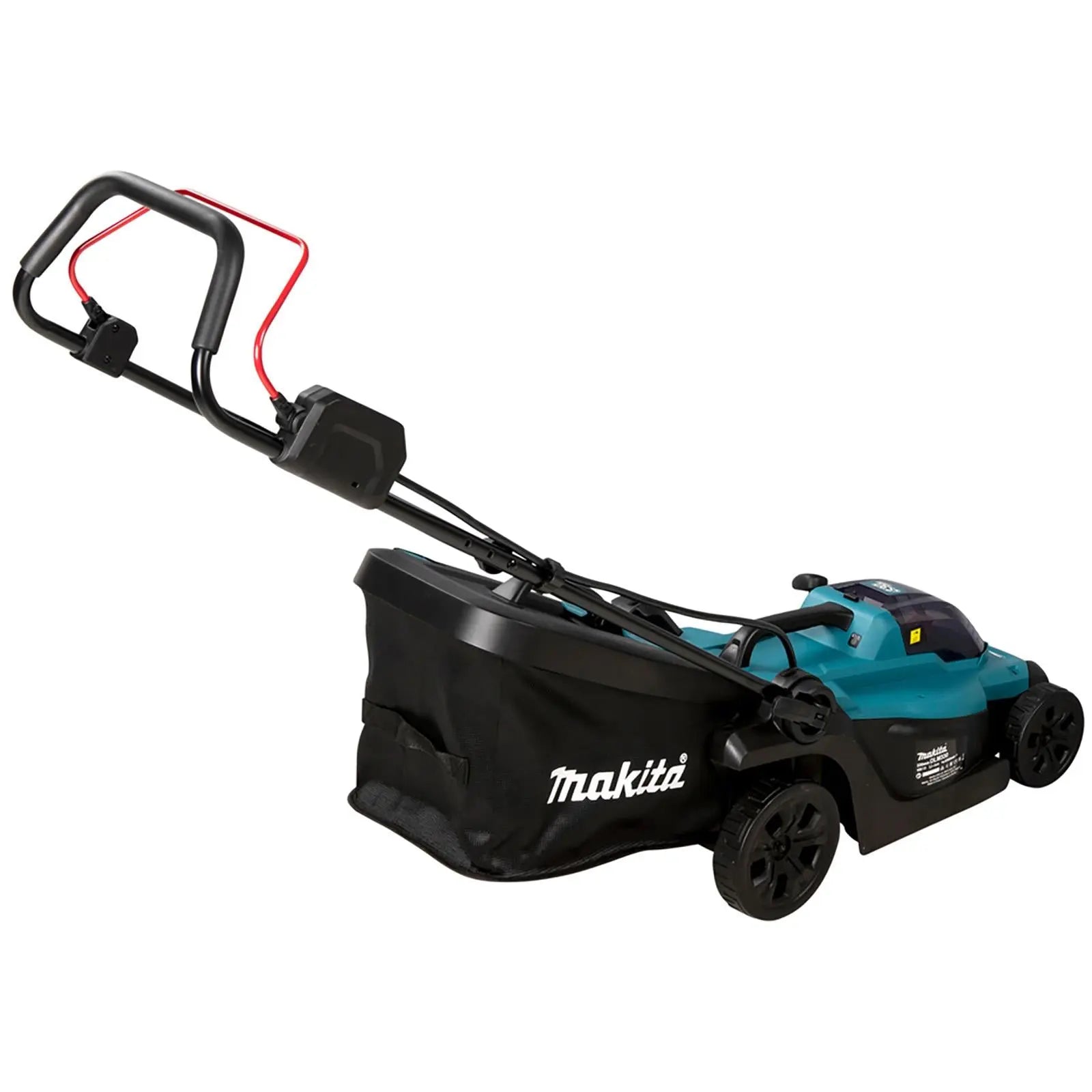 Makita 33cm Lawn Mower Kit 18V LXT Li-ion Cordless Garden Grass Outdoor 5Ah Battery and Charger DLM330RT  White Rose Tools