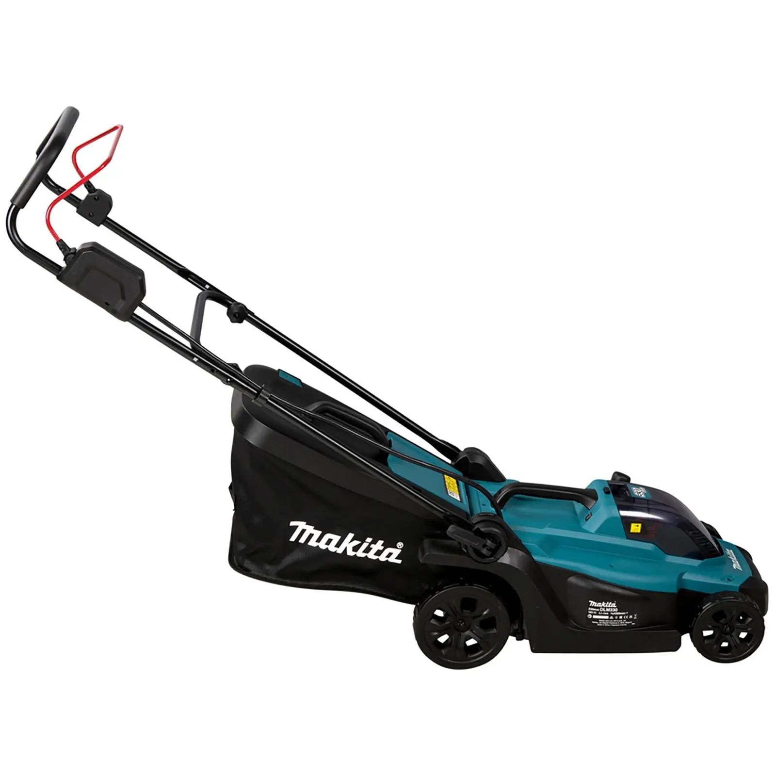 Makita 33cm Lawn Mower Kit 18V LXT Li-ion Cordless Garden Grass Outdoor 5Ah Battery and Charger DLM330RT  White Rose Tools