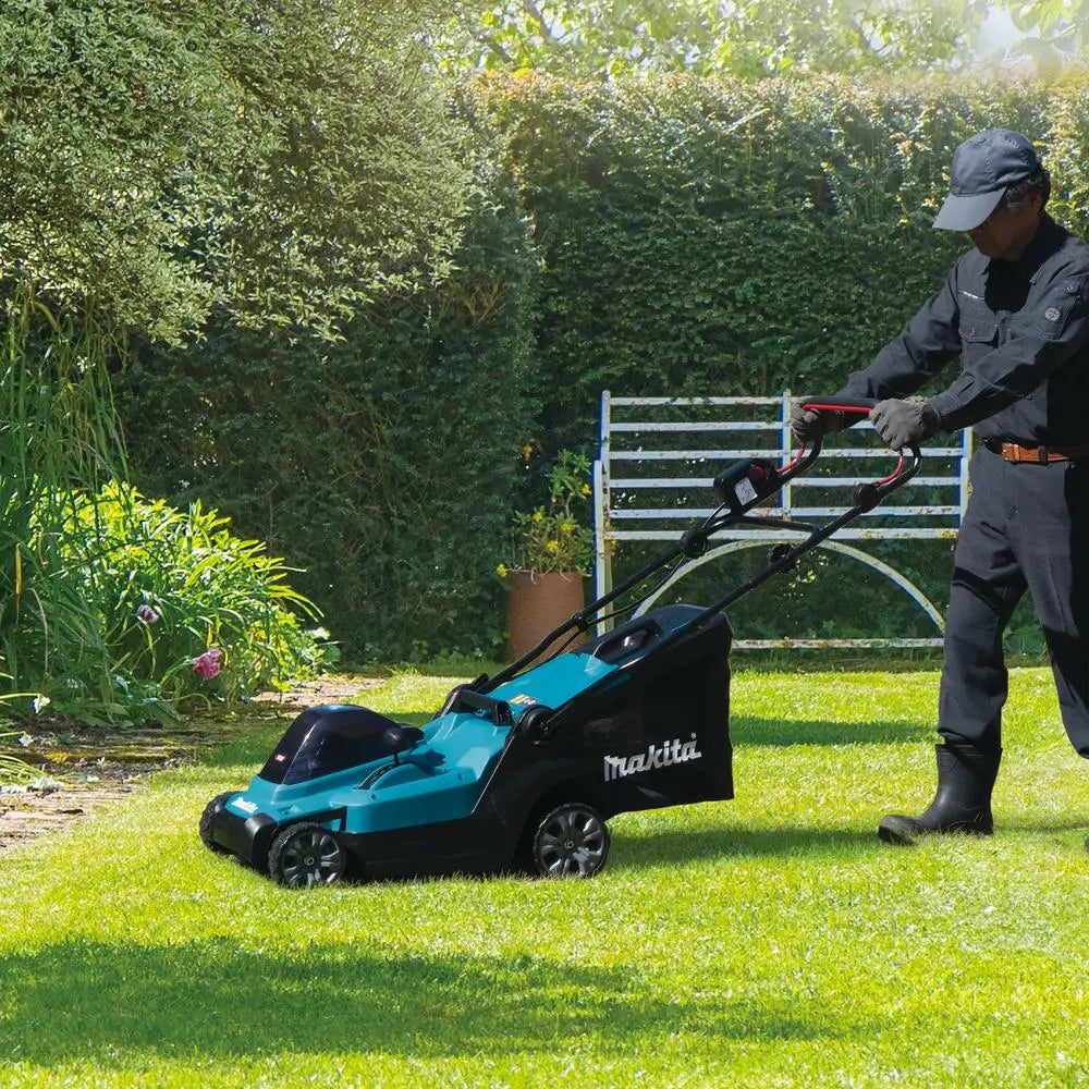 Makita 38cm Lawn Mower 40V Max XGT Li-ion Cordless Garden Grass Outdoor Bare Unit Body Only LM003GZ  White Rose Tools