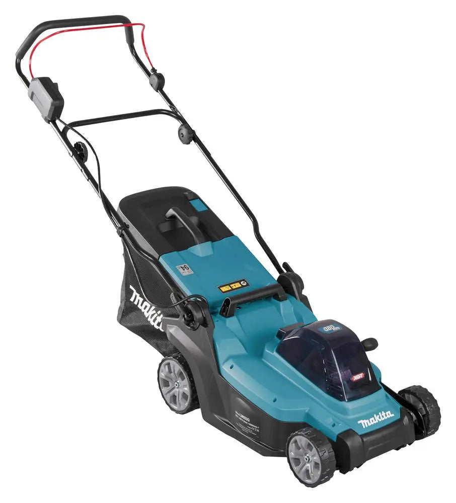 Makita 38cm Lawn Mower Kit 40V Max XGT Li-ion Cordless Garden Grass Outdoor 4Ah Battery and Charger LM003GM103  White Rose Tools