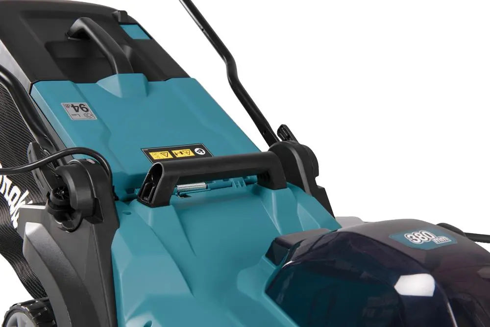 Makita 38cm Lawn Mower Kit 40V Max XGT Li-ion Cordless Garden Grass Outdoor 4Ah Battery and Charger LM003GM103  White Rose Tools