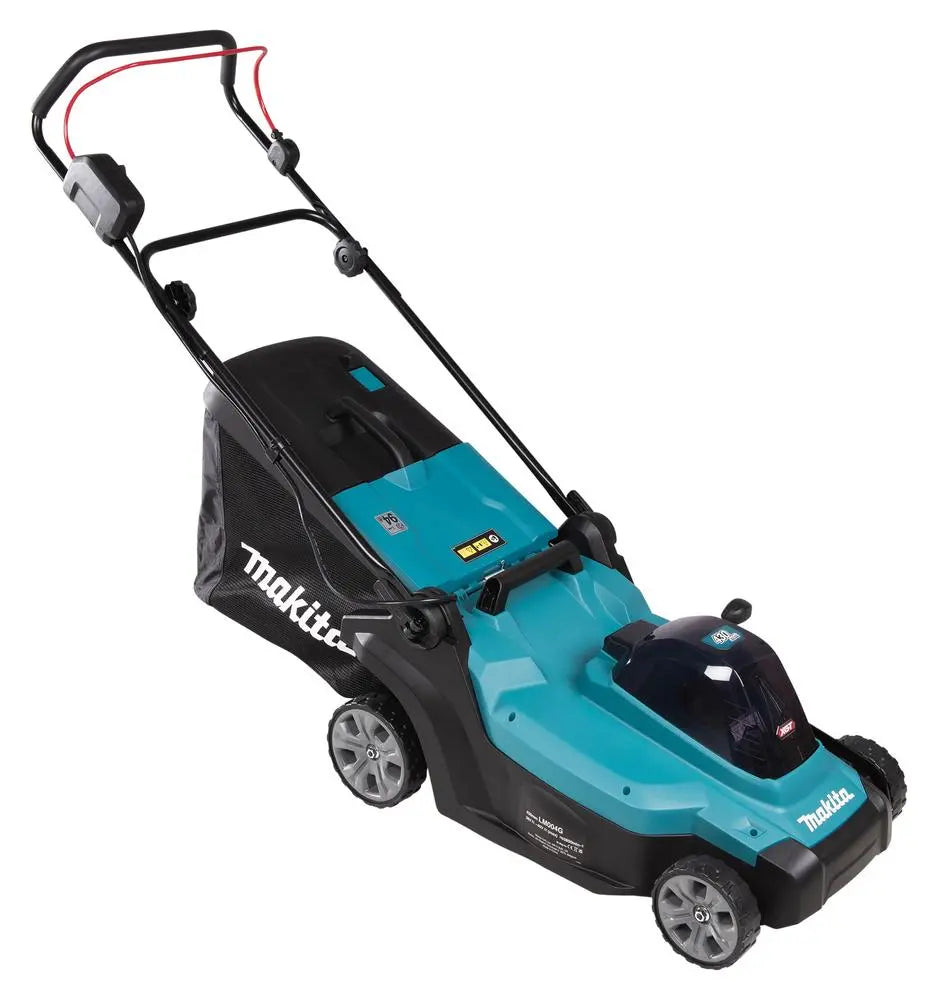 Makita 43cm Lawn Mower Kit 40V Max XGT Li-ion Cordless Garden Grass Outdoor 4Ah Battery and Charger LM004GM103  White Rose Tools