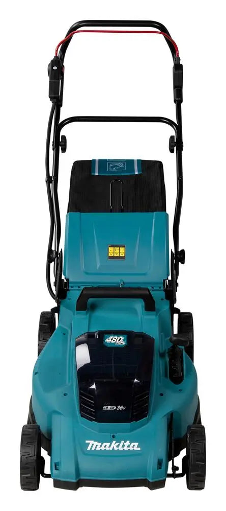 Makita 48cm Lawn Mower Twin 18V LXT Li-ion Cordless Garden Grass Outdoor Bare Unit Body Only DLM480Z  White Rose Tools