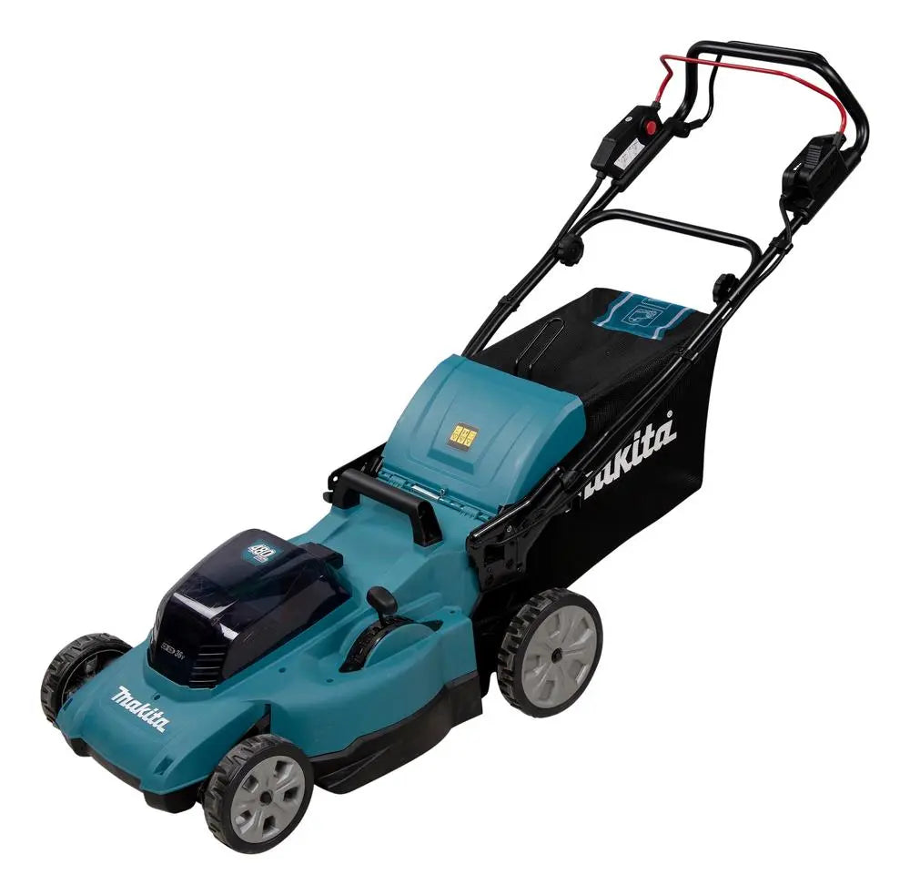 Makita 48cm Lawn Mower Twin 18V LXT Li-ion Cordless Garden Grass Outdoor Bare Unit Body Only DLM481Z  White Rose Tools