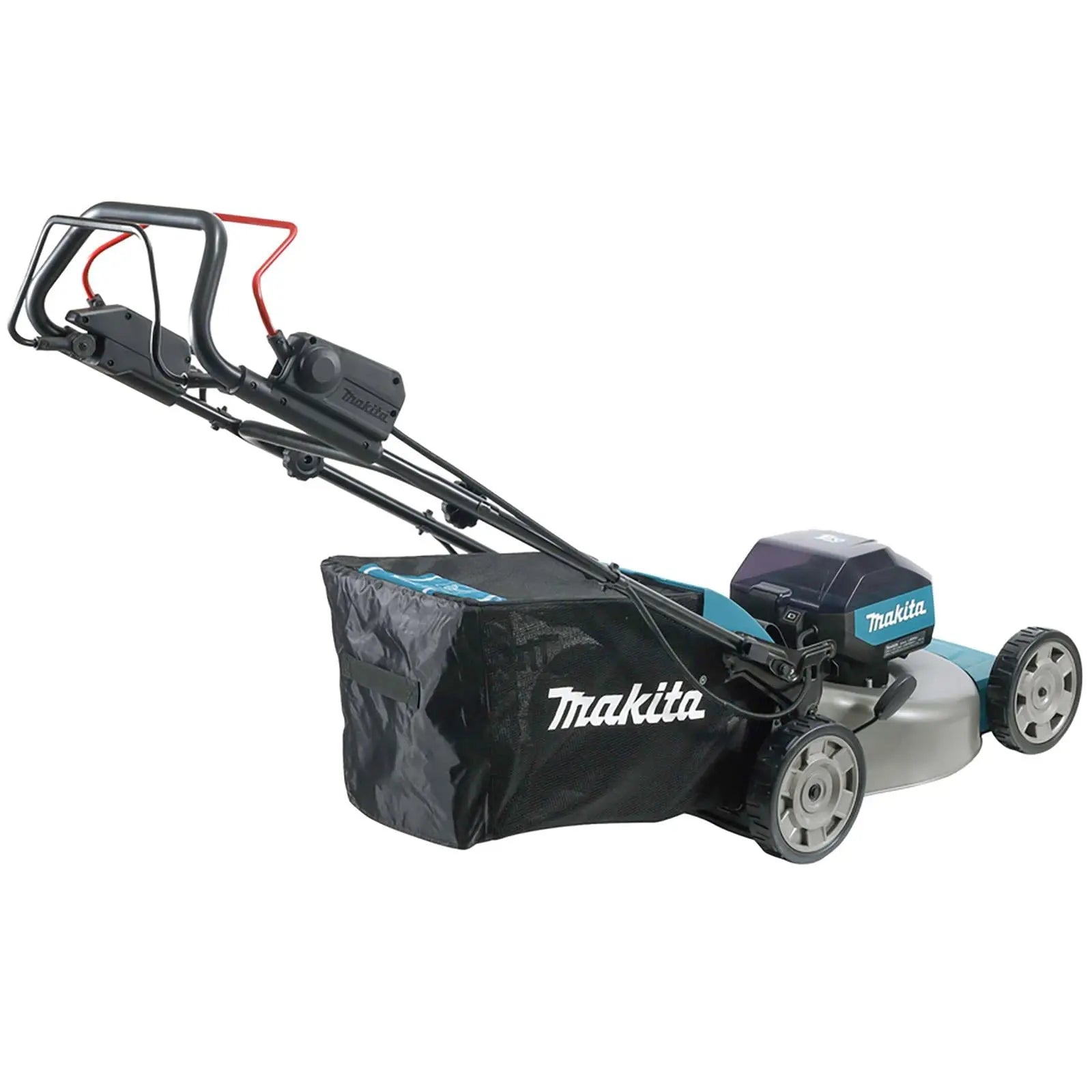 Makita 53cm Lawn Mower Kit 64V Max Li-ion Cordless Garden Grass Outdoor 4Ah Battery and Charger LM004JM101  White Rose Tools