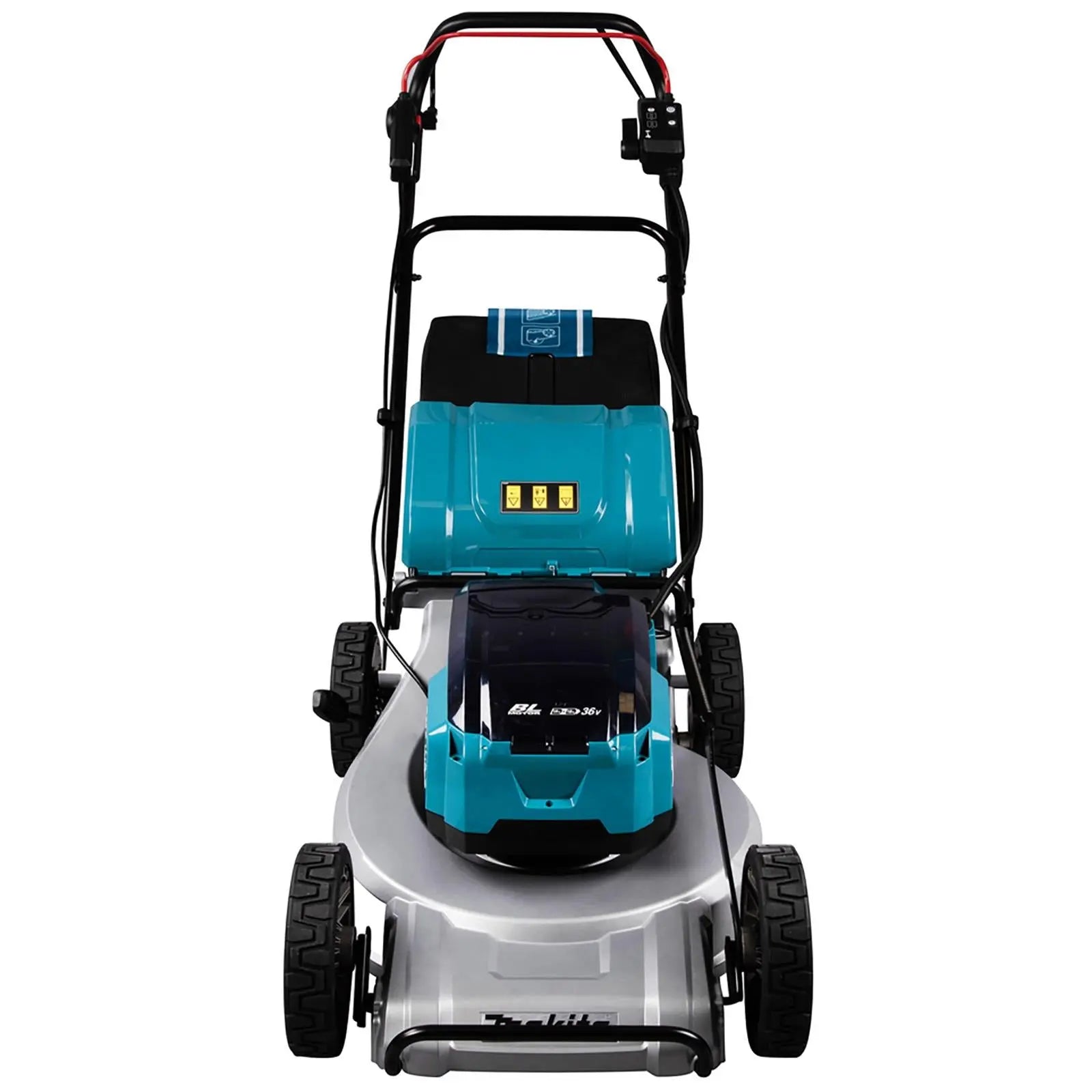 Makita 53cm Lawn Mower Kit Twin 18V LXT Li-ion Cordless Garden Grass Outdoor 4 x 5Ah Battery and Dual Rapid Charger DLM533PT4  White Rose Tools