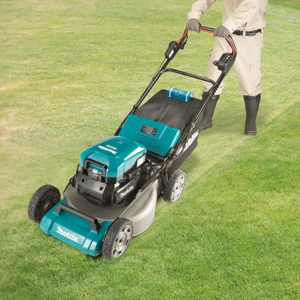 Makita 53cm Lawn Mower and Power Pack Kit 18V 40V Max LXT XGT Li-ion Cordless Garden Grass Outdoor LM001CX3  White Rose Tools